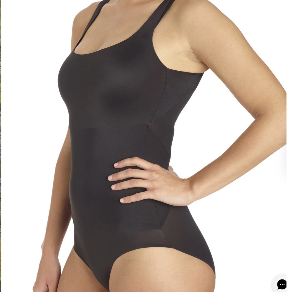 TC Fine Intimates No Side Show Firm Control Bodysuit 4190 Black Small Shapewear‎